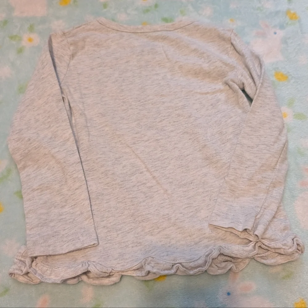 Carter's Toddler Gray Long Sleeve Cat And Kitten Winter Tee 2T Girl's